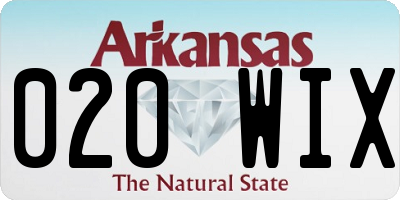 AR license plate 020WIX