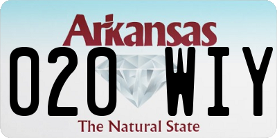AR license plate 020WIY