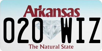 AR license plate 020WIZ