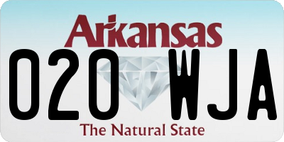 AR license plate 020WJA
