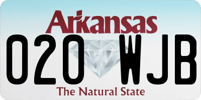 AR license plate 020WJB