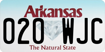 AR license plate 020WJC
