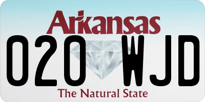 AR license plate 020WJD