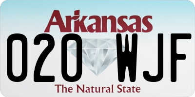 AR license plate 020WJF