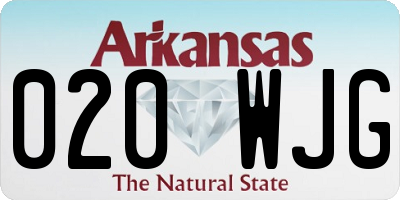 AR license plate 020WJG