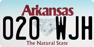 AR license plate 020WJH
