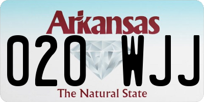 AR license plate 020WJJ