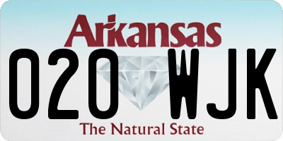 AR license plate 020WJK