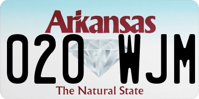 AR license plate 020WJM