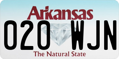AR license plate 020WJN