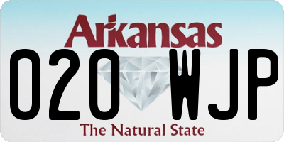 AR license plate 020WJP