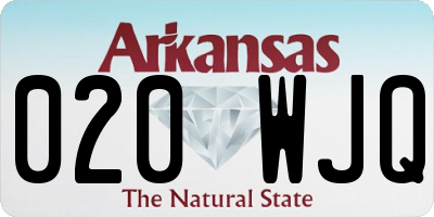 AR license plate 020WJQ