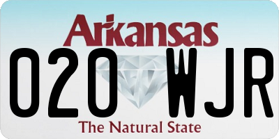 AR license plate 020WJR