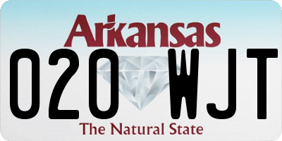 AR license plate 020WJT