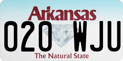 AR license plate 020WJU