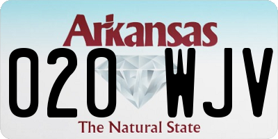AR license plate 020WJV