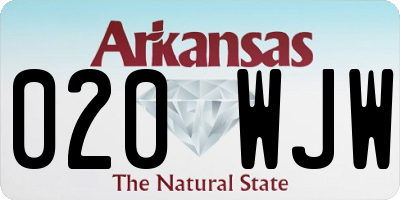 AR license plate 020WJW