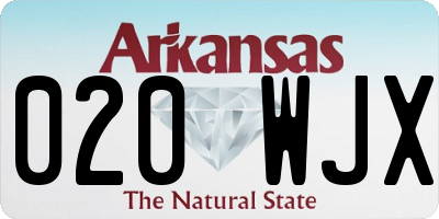 AR license plate 020WJX