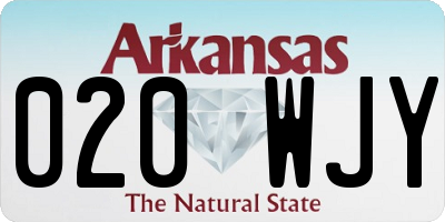 AR license plate 020WJY