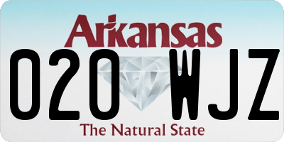 AR license plate 020WJZ