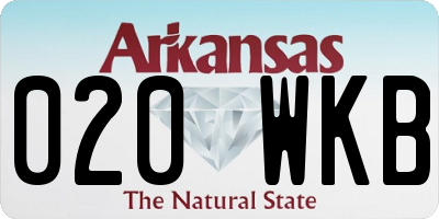 AR license plate 020WKB