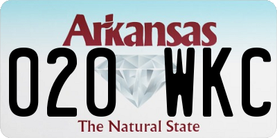 AR license plate 020WKC