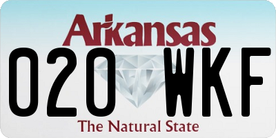 AR license plate 020WKF