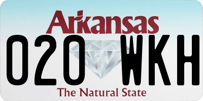 AR license plate 020WKH