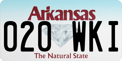 AR license plate 020WKI