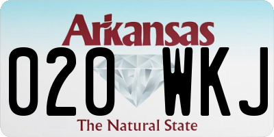 AR license plate 020WKJ