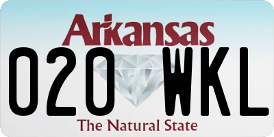 AR license plate 020WKL