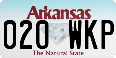 AR license plate 020WKP