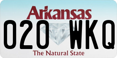 AR license plate 020WKQ
