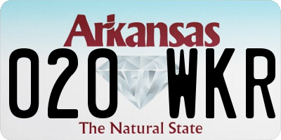 AR license plate 020WKR