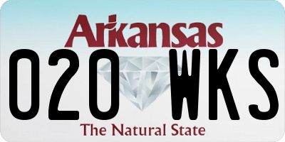 AR license plate 020WKS