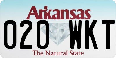 AR license plate 020WKT