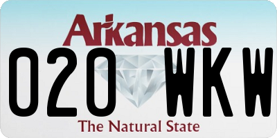 AR license plate 020WKW