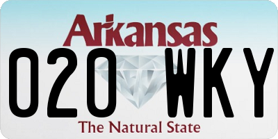 AR license plate 020WKY