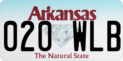AR license plate 020WLB