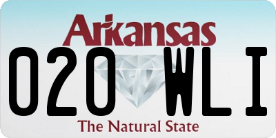 AR license plate 020WLI