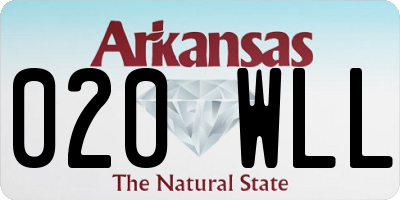 AR license plate 020WLL