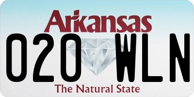 AR license plate 020WLN