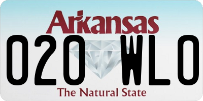 AR license plate 020WLO