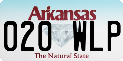 AR license plate 020WLP