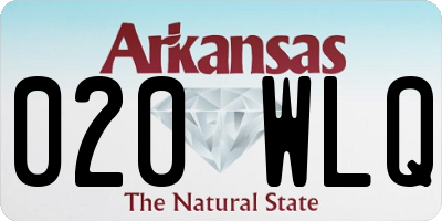 AR license plate 020WLQ