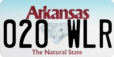 AR license plate 020WLR