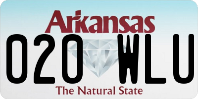 AR license plate 020WLU