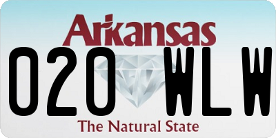 AR license plate 020WLW