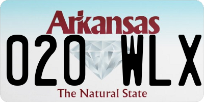 AR license plate 020WLX