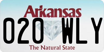 AR license plate 020WLY